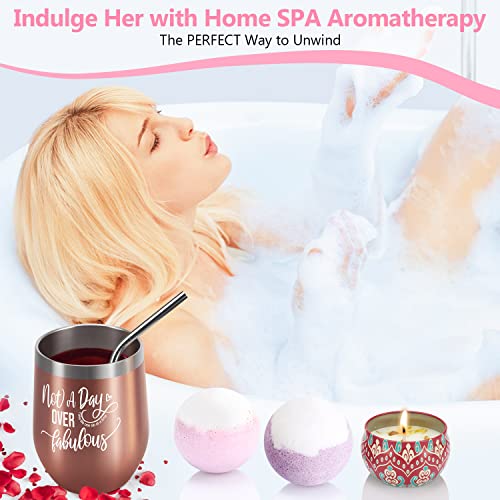Birthday Gifts For Women,Spa Gift Basket For Women Mothers Day Gifts For Mom Wife Sister Aunt Teacher Best Friend Christmas Gifts For Her,Pink Birthday Gift Box For Women Self Care Gift Bday Presents #TOP3