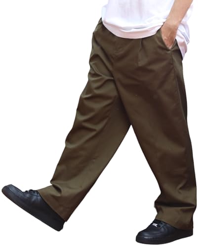 8(eight) チノパン ワイド スケーター オリーブL