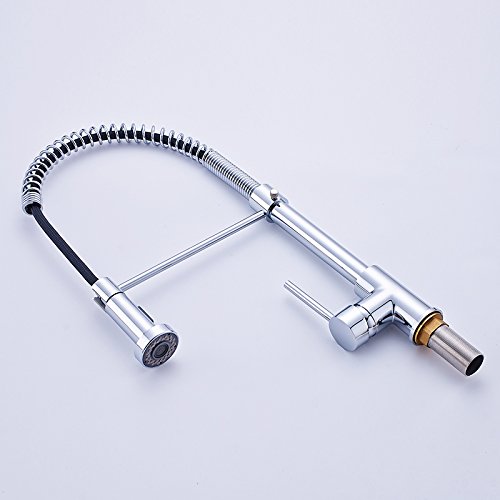 Robinet de cuisine extractible mitigeur évier chrome monotrou bar