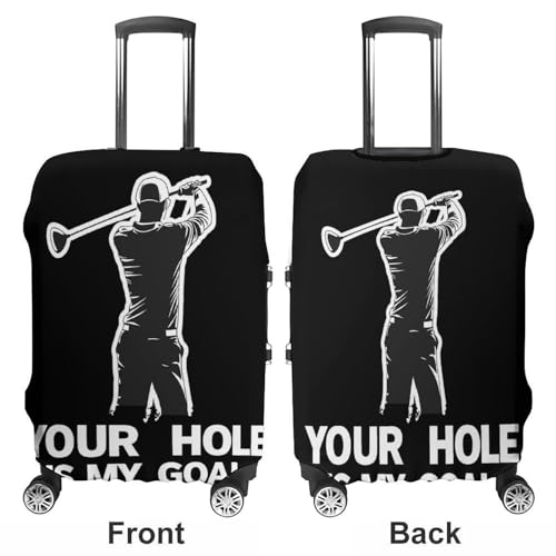 Golf Your Hole Is My Goal Luggage Covers Washable Travel Suitcase Cover Elastic Baggage Protector3
