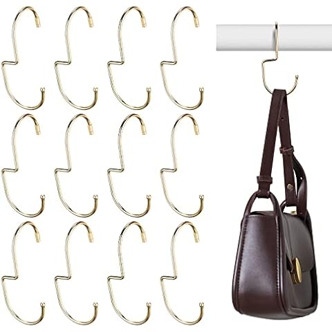 12 Stück Geldbörsen Aufhänger Schrank Organizer Metall Taschen Aufhänger Platzsparende Geldbörsen Organisatoren und Aufbewahrung Hängender Geldbörsen Organizer Cover