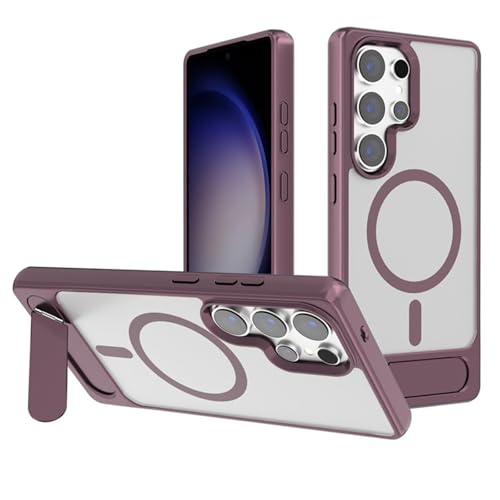 Coque Samsung S25 Plus rouge fine et magnétique avec support
