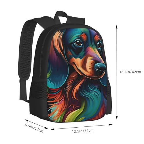 Dachshund Style Backpacks for Men Women Daypack Travel Hiking Camping Work4