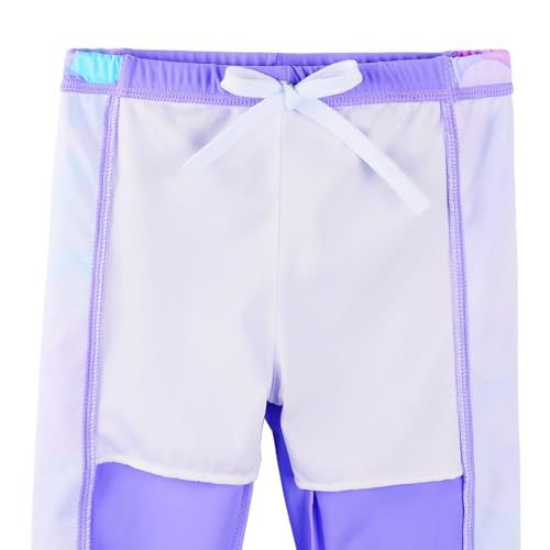 Image of Girls Two Piece Swimsuit Long Sleeve Floral Bathing Suit UPF 50+ Summer Beach Swimwear