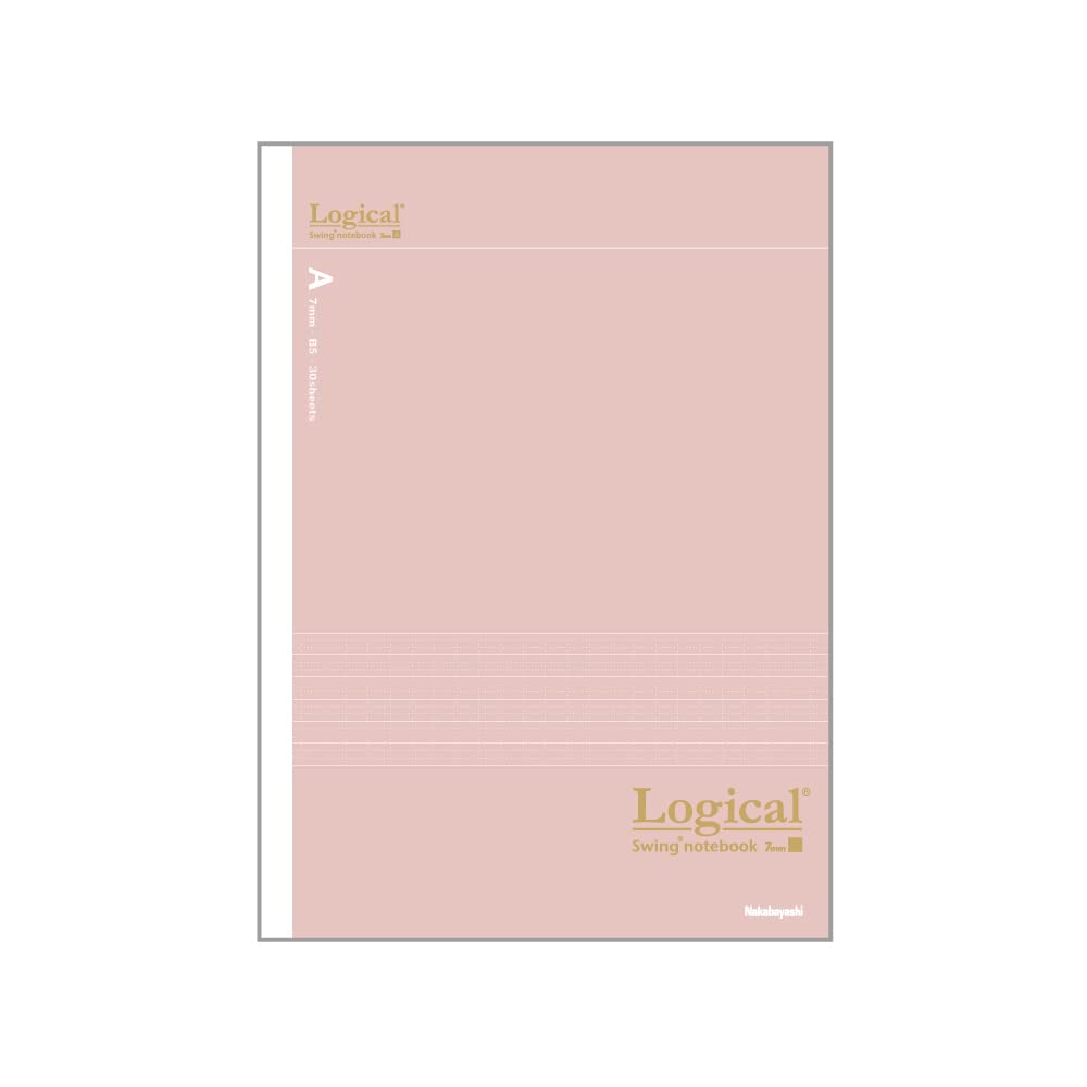 Nakabayashi NB518A-3P Logical Notebook, Semi-B5/A Ruled, 30 Sheets, Shiny Color, Pack of 3      Unknown Binding