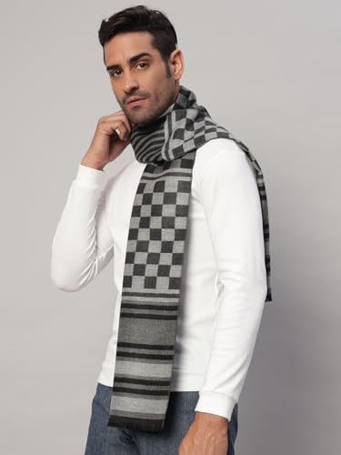 Image of Ravaiyaa - Attitude is everything Men's Reversible Stripe Pattern Winter Wool Scarf, Muffler 72 inchx12 inch Inch