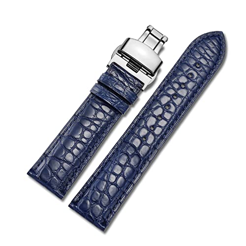 Bracelet en cuir de crocodile véritable MUEN pour montre de luxe avec boucle