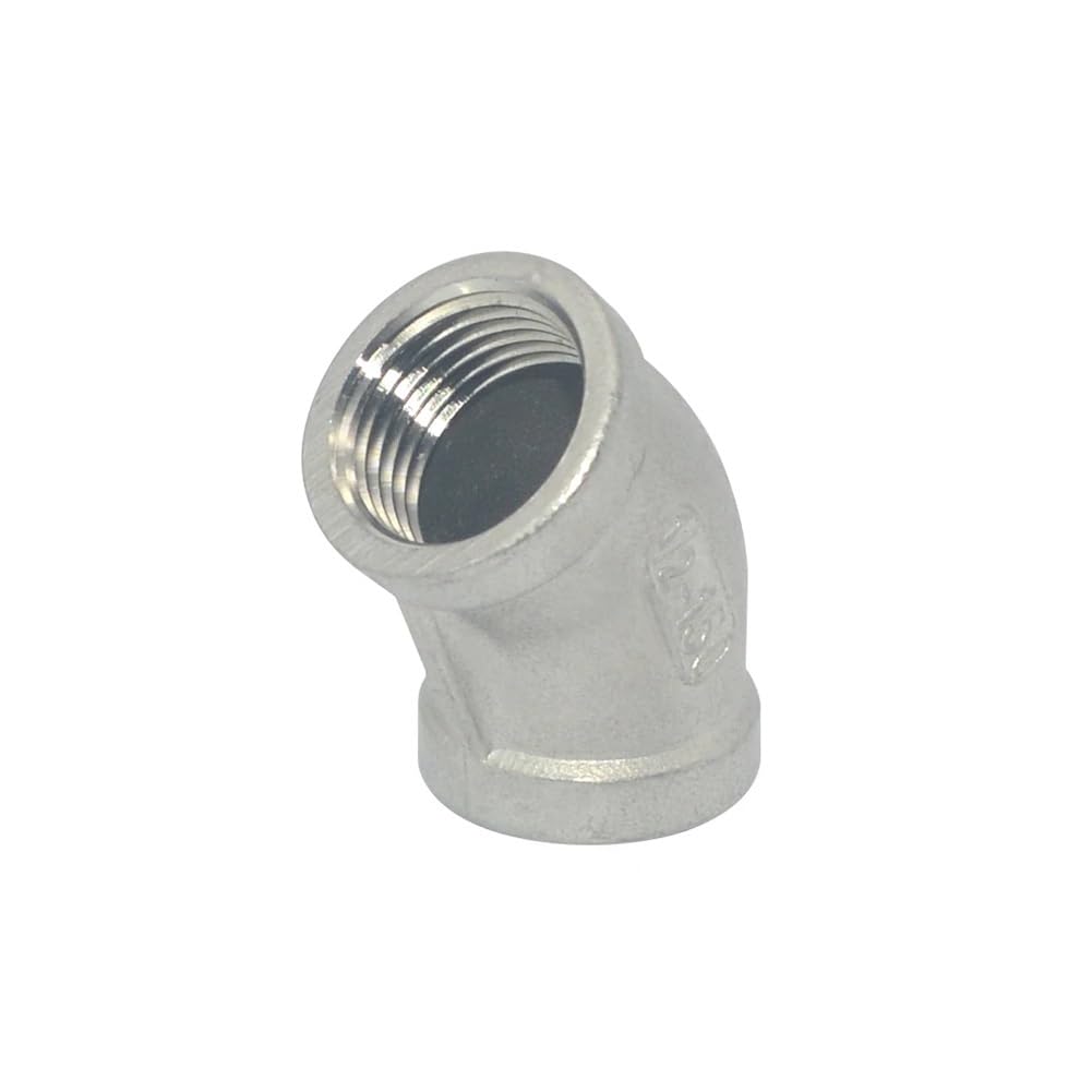 1/4 ''-2'' BSP Hilo Femenino 304 Acero Inoxidable Igual Codo de 45 Grados Doble Diente Interno Accesorios de Junta de tubería de Agua(2")