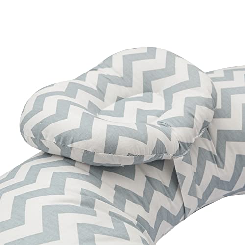 Almofada de Amamentação com Travesseiro - Cinza, BUBA, Cinza