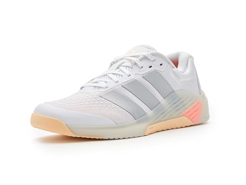 adidas Women's Dropset 4 Power Trainer W, White/Silver Metallic, 8
