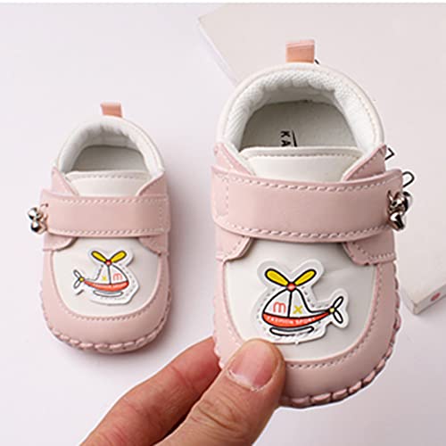 sfdgfhyf Girl Sneaker 0-18 Months Girls Low Heel Shoes Splicing PU Shoes Casual Shoes Round Toe Flat Shoes (Pink, 18-24 Months)3