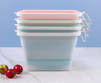 Amazon.co.jp: 食品保存バッおしゃれなシリコン折り畳みタッパー