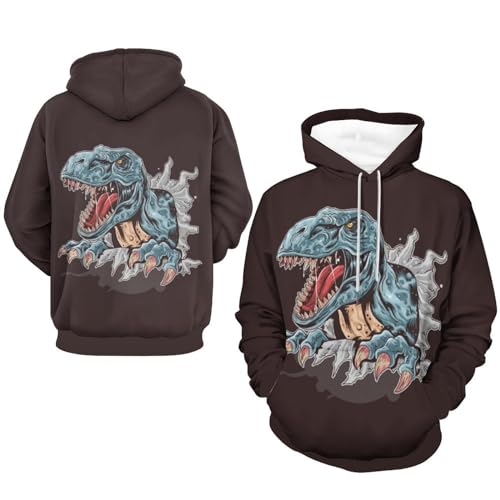 Sweats à capuche Dinosaure pull décontracté pour vos soirées cocooning à la maison - 5