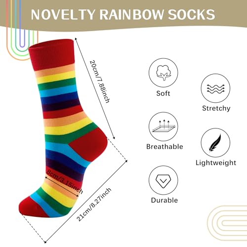 Image of Vintage Striped Crew Socks Slouchy Calf Tube Socks for Women and Men | Retro Athletic Mid-Calf Socks, Stretchy Knit Casual Comfort for Running Golf Tennis Volleyball & Daily Wear