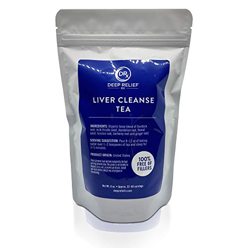 Deep Relief Rx Liver Cleanse Tea Organic - Licorice Root Extract, Dandelion Root Tea, Burdock Root Tea Organic, Fennel Seed Tea, Milk Thistle Seeds, Barberry Root & Ginger Root - Liver Detox Tea 4 oz.