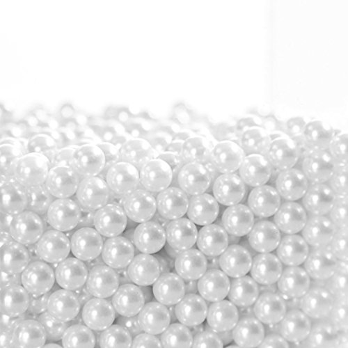 PeleusTech Art Faux Pearls, Makeup Brush Holder Pearls 1500Pcs Diameter 6mm Art Faux Pearls Make Up Brush Holder Accessories - Pure White