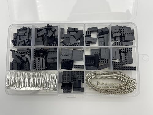プラスチック製コネクター、AWG18-26、250V、3A、620セット、幅広い用途に適したLEDテープライト用4ピンコネクター Qiコネクター コネクターセット ジャンパープラグ 配線 デュポンパッチヘッダコネクタ