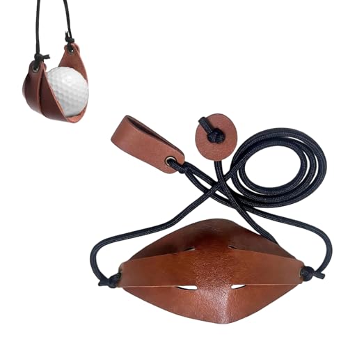 Bcuuozeeing Tirachinas de piel para exteriores, clásicas tirachinas hechas a mano, equipo de entrenamiento de golf y pelota de tenis