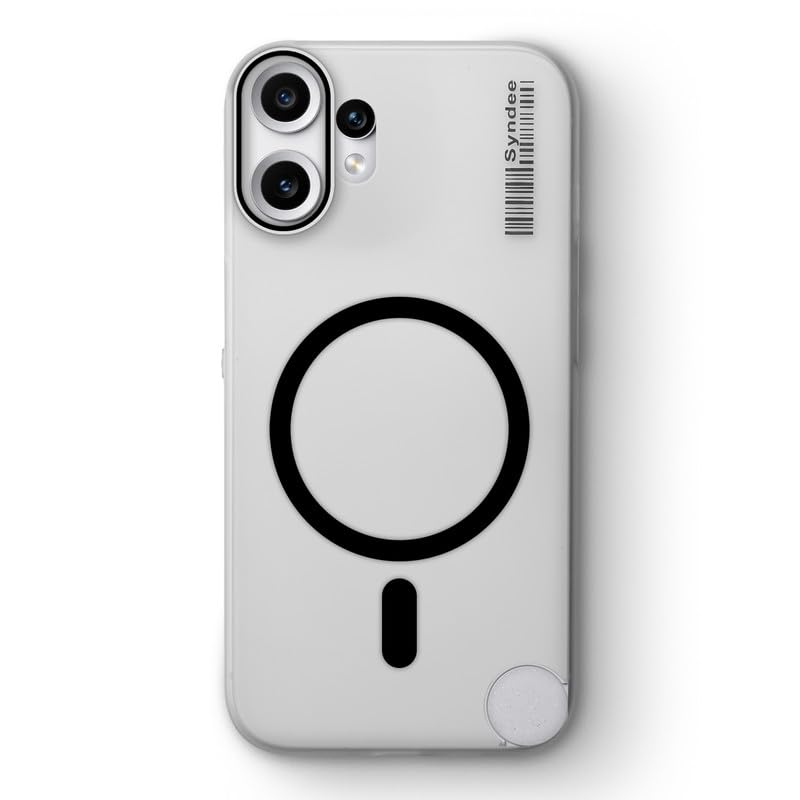 Image of Mr. Case Back Cover for CMF Nothing Phone 2 Pro Elegant Frosted White Translucent Back Only Compatible with Wireless Magnetic Accessories | Anti-Scratch Shockproof Phone Case - Black