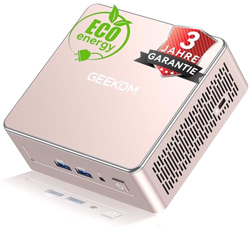 GEEKOM Mini PC A5 2026 Neu mit AMD Ryzen 5 7430U,16GB RAM(Erweiterbar, Nicht LPDDR) 512GB SSD, Windows 11 Pro Ultra-leiser Kompakter Desktop-PC mit Dual HDMI 8K-Ausgang & SD-Slot für Business/Büro