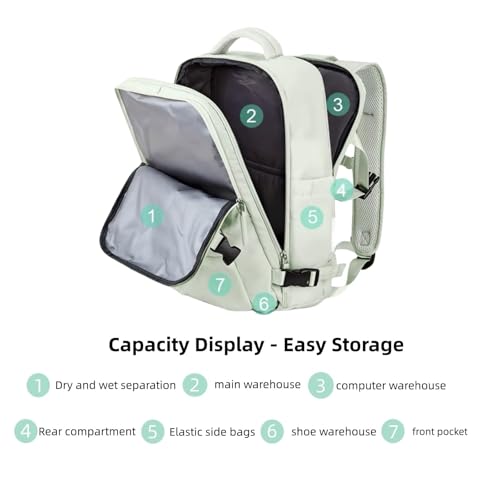 Birdesc Backpack - Birdesc 25l, Levettevac Backpack, Large Capacity Backpacks with Separate Shoe Compartment (Blue)4