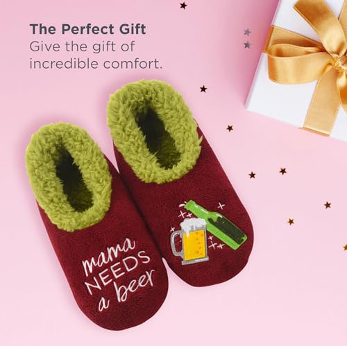 Image of Snoozies Slipper Socks -Funny Quote House Slippers for Women, Non-Slip Fuzzy