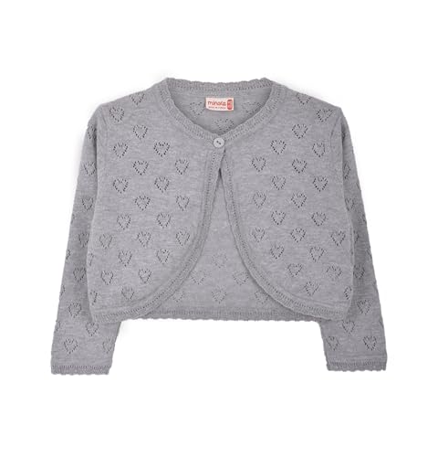 Minora Baby/Kind Bolero Taufweste Strickwaren Mädchen Langarm Knopfdetail...