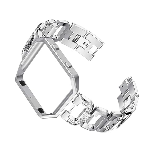 Bracelet montre connectée strass, le cadeau élégant en acier argenté
