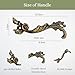 ZAHANAARA Antique Leaf Scroll Drawer Handle – Vintage Curved Metal Pulls for Dresser, Cabinet, Cupboard, Armoire – Ornate Hardware for Rustic, Victorian, Baroque, French Country Furniture Décor