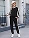 Marvmys Women 2 Piece Set Long Sleeve Jogging Tracksuits Fashion Fall Set Travel Outfits Black XXL
