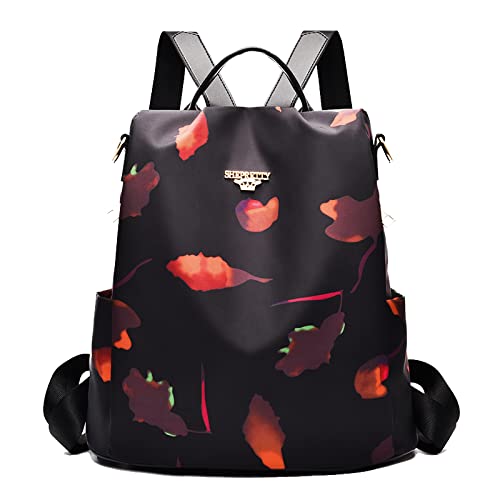 SPEEDEVE Anti-Robo Mochila Bolsa de Viaje Impermeable para Mujer,8864-Mariposa-bk