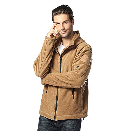 Chaqueta de lana con capucha táctica e invierno para hombre 5