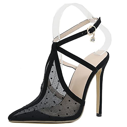 Femme escarpin stiletto talon haut aiguille avec boucle pour mariage et soirée chic