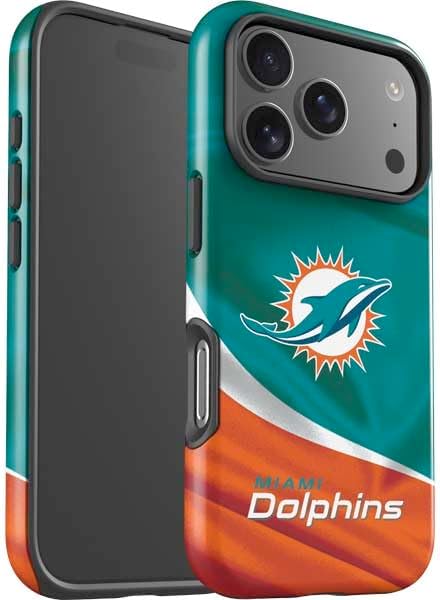 Skinit Impact Phone Case Compatible with iPhone 17 Pro - Officially Licensed NFL Miami Dolphins Design