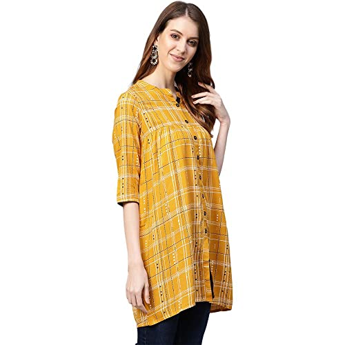 Image of anubhutee Women's Rayon Printed A-Line Kurti