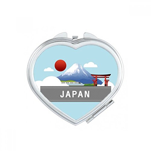 Miroir compact Japon Mont Fuji accessoire de maquillage de poche