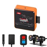 VSYSTO WiFi Motorrad-Dashcam, Parküberwachung, GPS 1080P Front- und Rückkamera, Hochgeschwindigkeits-Video-Download, Kabelsteuerung, Fehler-Vibrationsalarm (Q3DL)