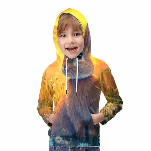 Sweat-shirt à capuche enfants pull confortable lapin 3D