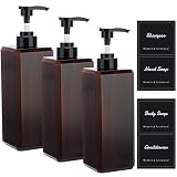 Suream 27oz Bathroom Countertop Soap Dispensers, Plastic Lotion Dispenser, Refillable Cosmetic Pump