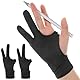 2 Stück Handschuhe Zeichnen Tablet Zeichenhandschuh Drawing Glove Antifouling Handschuh für Grafiktablett Zeichnen Künstler Handschuh Elastisch Digitale Zeichenhandschuh