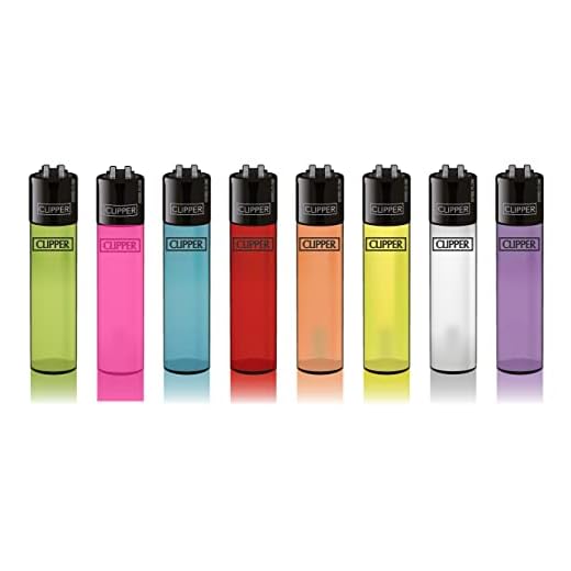 48 encendedores Clipper piedra translúcida
