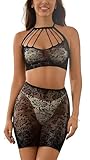 L'ensemble de lingerie de qualité supérieure convainc par son excellente finition en élasthanne élastique et nylon doux. Les matériaux extensibles s'adaptent parfaitement et assurent un confort optimal sans contrainte. En outre, le tissu en maille respirante est doux et souple sur la peau.