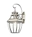 Livex Lighting 2151-91 Monterey 1 Light Outdoor Brushed Nickel Finish Solid Brass Wall Lantern with Clear Beveled Glass 13