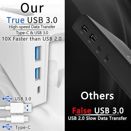 Miniatura 5 de OImatser - Elevador plegable para monitor de computadora, ajustable, cajón de almacenamiento y ranura para bolígrafo, soporte de teléfono para