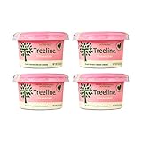 Treeline Cheese - Tangy Cashew Cream Cheese - Vegan Cheese Made with Plant-Based Ingredients (Strawberry, 8 oz, 4-Pack)