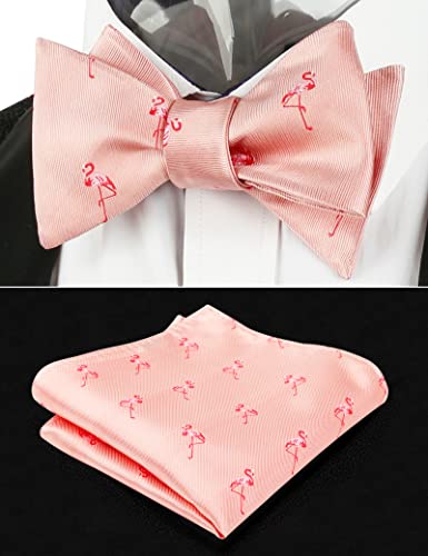Image of Alizeal Mens 2pcs Solid Self-tied Bow Tie Set