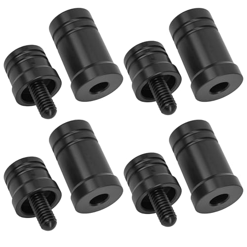 3TVol 4 Sets Pool Cue Joint Protector, 5 16 X 18 Pool Thread Stick Joint End Protector, Black Plastic Cap for Billiard Players Cues, Joints Tip Caps Kit, Billiards Accessories Equipment