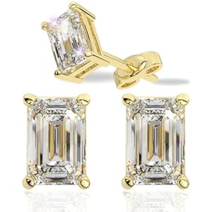 14K Solid Gold Lab Grown Moissanite...