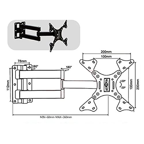 Support mural TV orientable pour regarder la télévision au lit sans reflets - 3