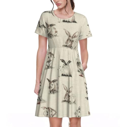 Robe d'été confortable avec poches pour femme active